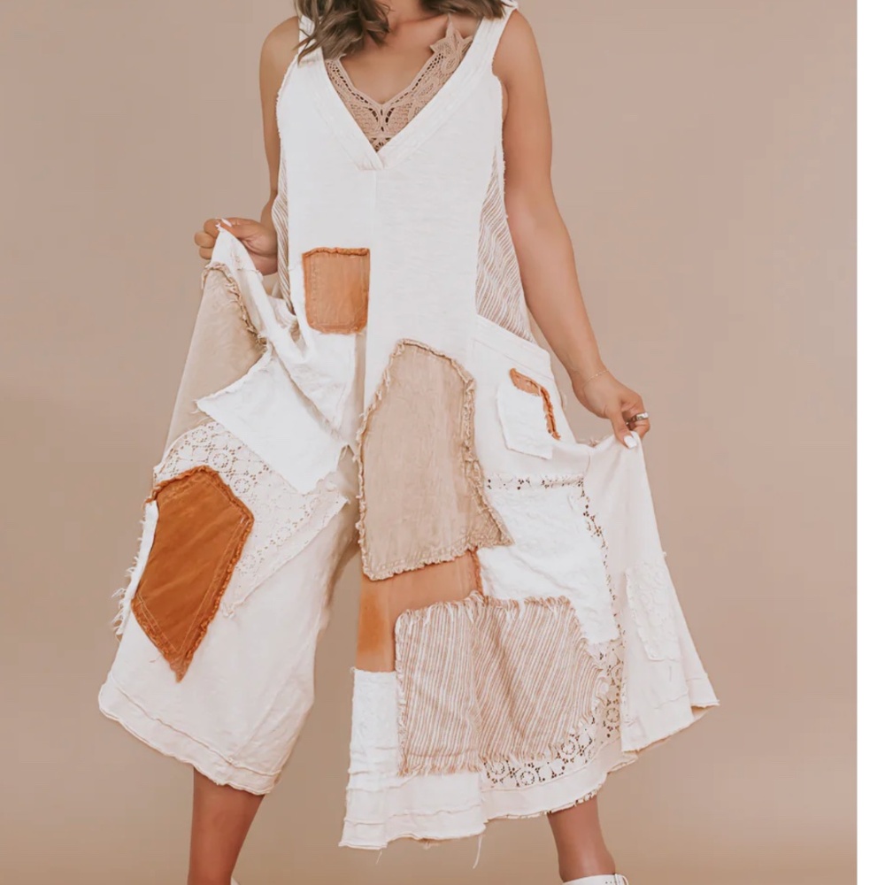 $129 STARTS #154 Oli and Hali One of a Kind Patchwork Jumpsuit  Romper SR2 - Picture 7 of 8